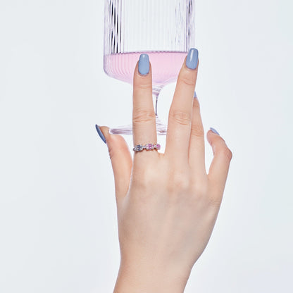 [Joyas Regalia] Anillo de fiesta único y colorido con corte esmeralda