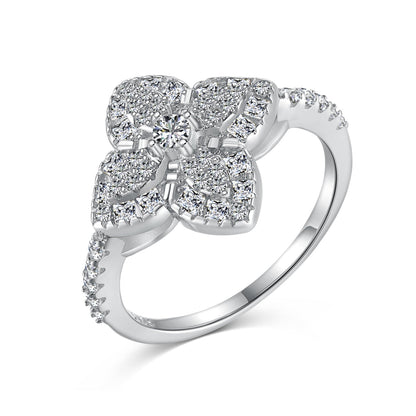 [Joyas Regalia] Anillo de banquete lujoso con forma de flor colorida