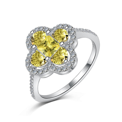 [Joyas Regalia] Lujoso anillo de banquete con forma de flor de la eternidad