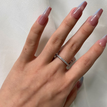 [Joyas Regalia] Anillo diario delicado y brillante de corte redondo