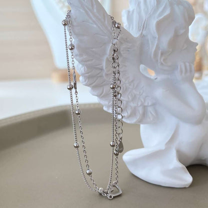 [Bijoux Regalia] Bracelet délicat double couche en forme de cœur