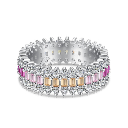 [Joyas Regalia] Anillo diario adornado con corte radiante y colorido