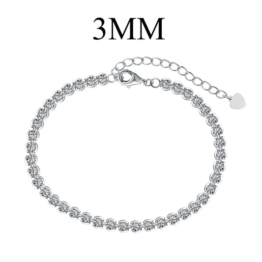[Bijoux Regalia] Bracelet quotidien orné et scintillant à taille ronde