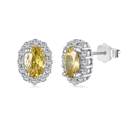 [Regalia jewelry]Delicate Unique Oval Cut Daily Earrings