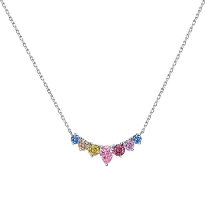 [Joyas Regalia] Delicado collar de corazón colorido