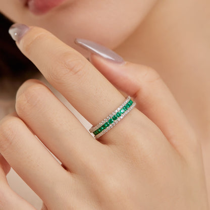 [Joyas Regalia] Anillo diario delicado y colorido con corte redondo