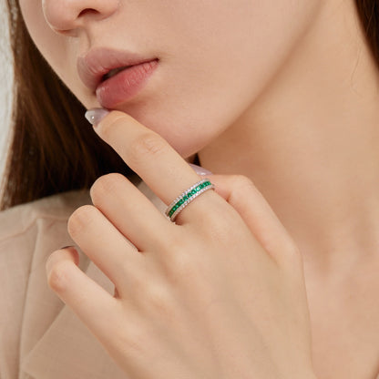[Joyas Regalia] Anillo diario delicado y colorido con corte redondo