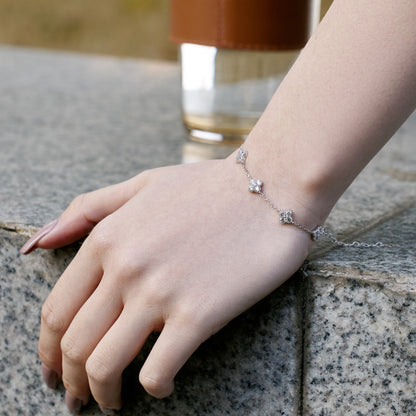 [Bijoux Regalia] Bracelet papillon creux trèfle à quatre feuilles
