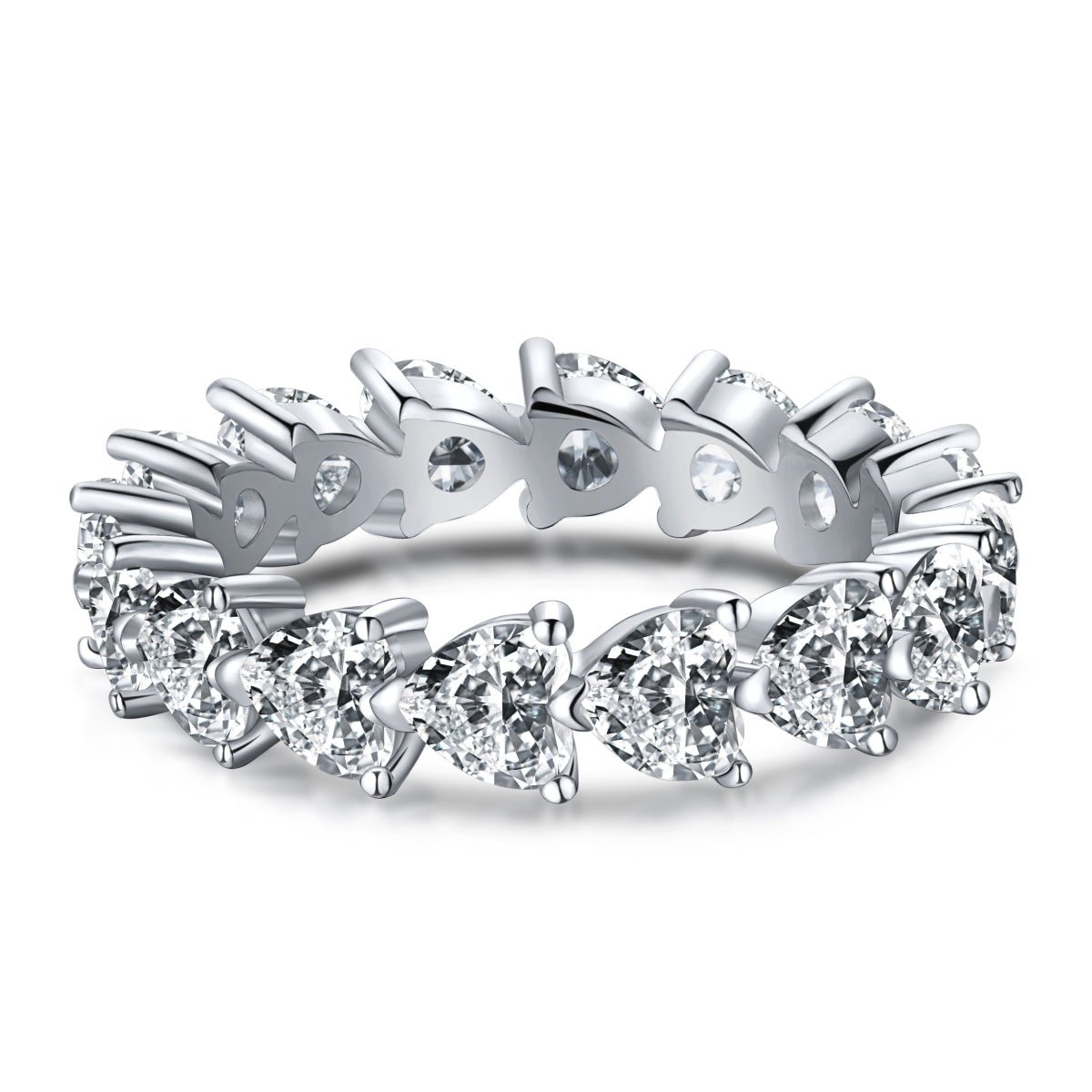 [Joyería Regalia] Anillo de enamorados con corte de corazón, radiante y romántico, de 0,25 quilates
