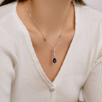 [Regalia jewelry]Dazzling Pear Cut Necklace