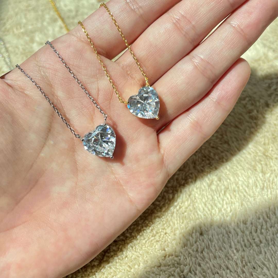 [Regalia jewelry]6.0 carat Radiant Heart Shape Necklace