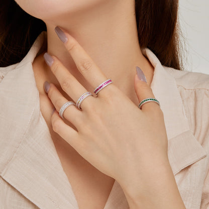 [Joyas Regalia] Anillo diario delicado y colorido con corte redondo