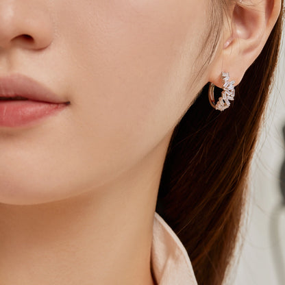 [Regalia jewelry]Dazzling Colorful Emerald Cut Daily Earrings