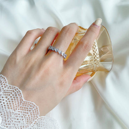 [Joyería Regalia] Anillo de enamorados con corte de corazón, radiante y romántico, de 0,25 quilates