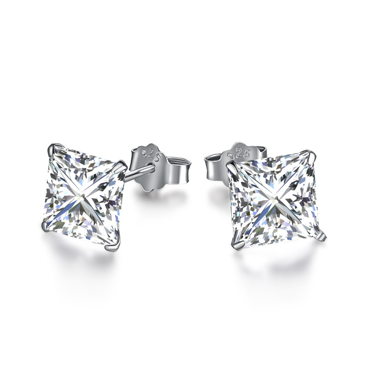 [Joyas Regalia]Pendientes con forma cuadrada ornamentada