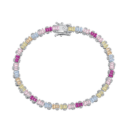 [Bijoux Regalia] Bracelet de fête délicat et coloré en émeraude taillée