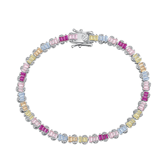 [Bijoux Regalia] Bracelet de fête délicat et coloré en émeraude taillée