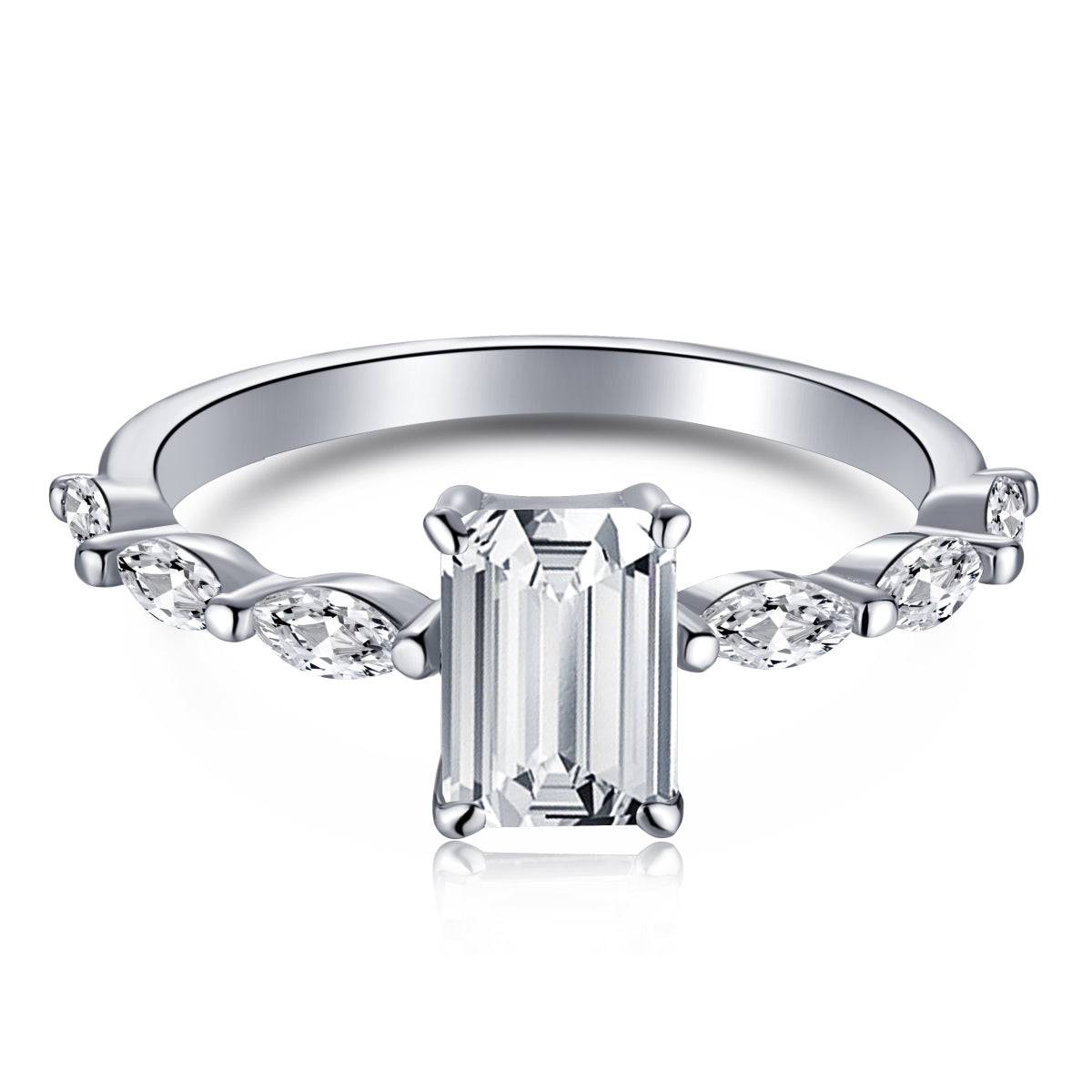 [Joyas Regalia] Anillo diario de corte radiante y delicado de 1,0 quilates