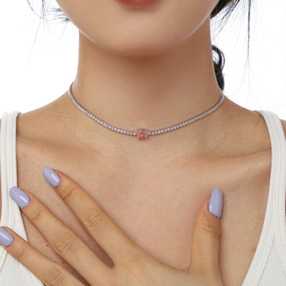 [Regalia jewelry]1.0 Carat Shining Oval Cut Necklace