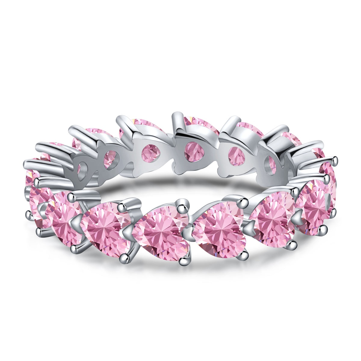 [Joyería Regalia] Anillo de enamorados con corte de corazón, radiante y romántico, de 0,25 quilates
