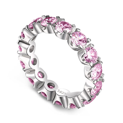 [Joyas Regalia] Anillo de tenis Eternity de corte redondo