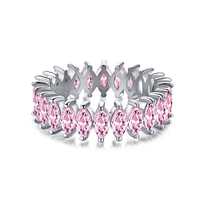 [Joyas Regalia] Precioso anillo de tenis con corte marquesa
