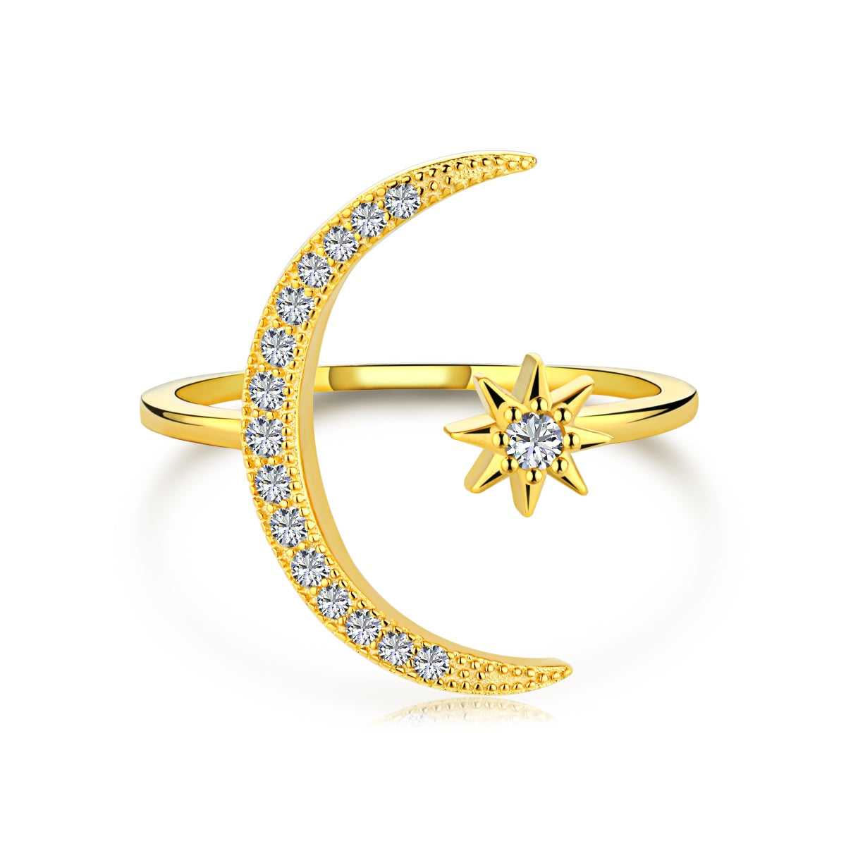 [Joyas Regalia] Anillo de luna y estrella de la eternidad