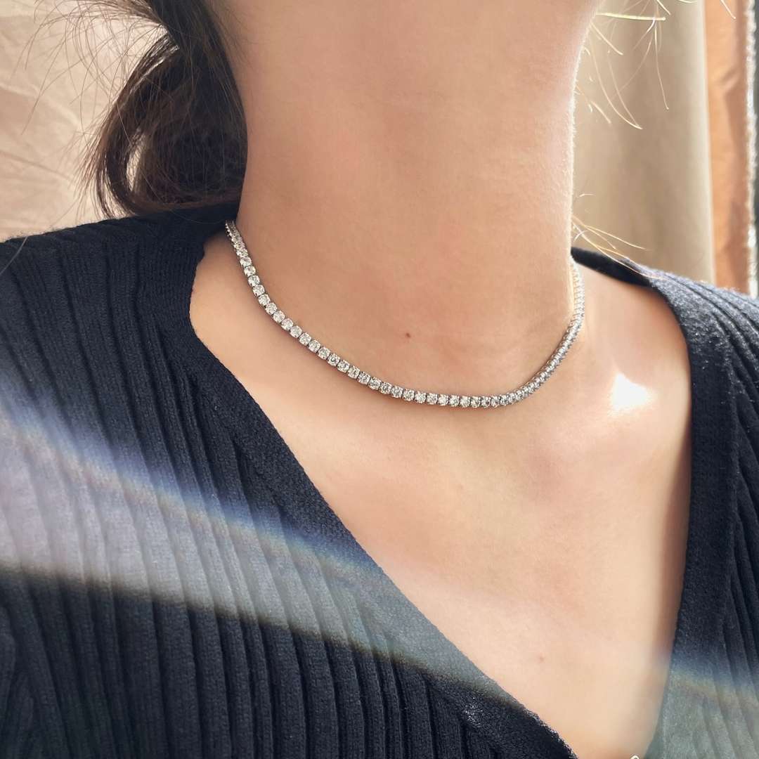 [Regalia jewelry]Elegant Tennis Chain Necklace