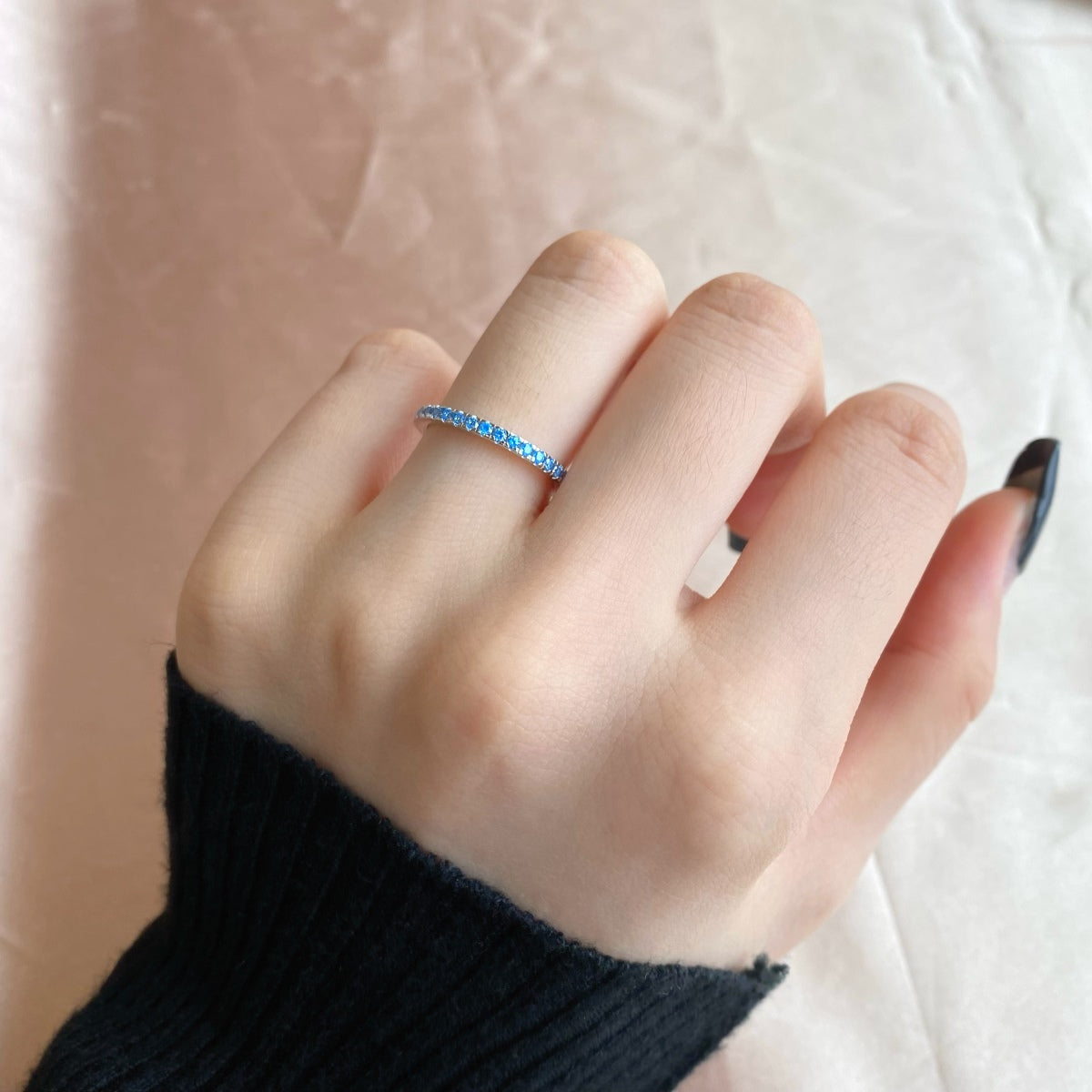 [Joyas Regalia] Anillo diario delicado y brillante de corte redondo