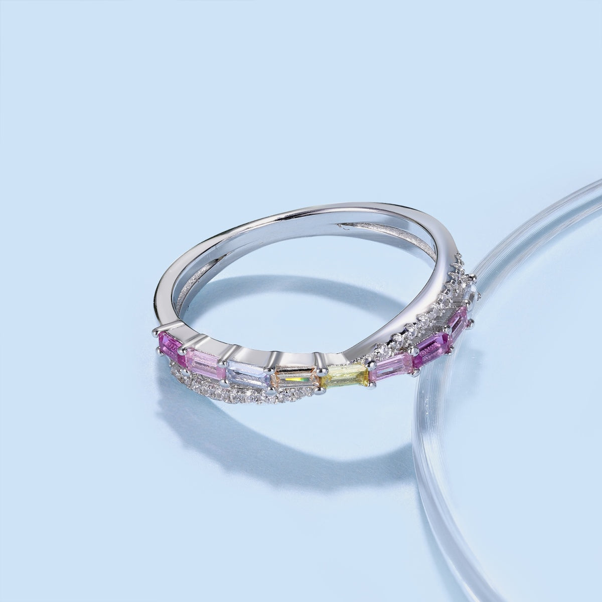 [Joyas Regalia] Anillo de fiesta con corte radiante, elegante y energético