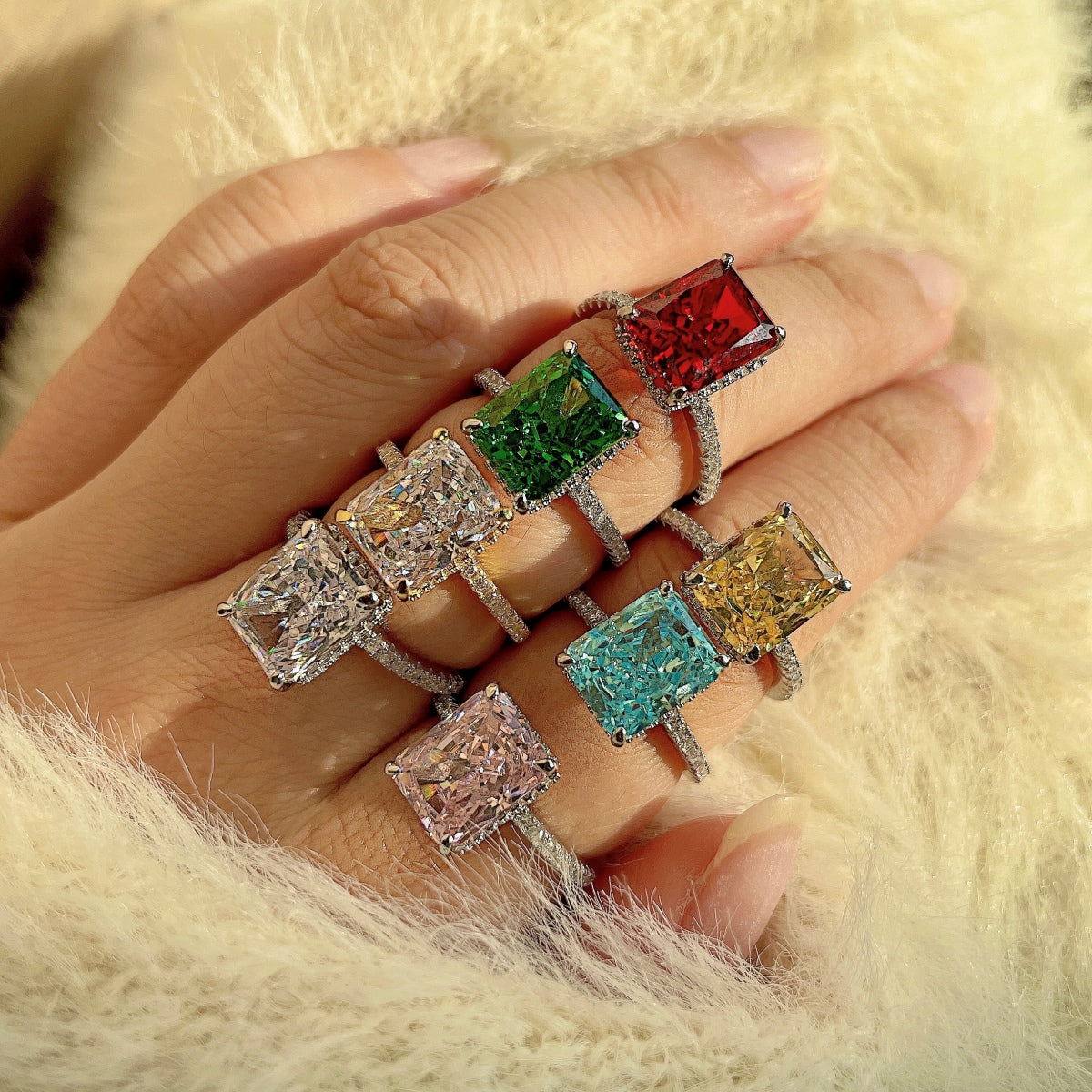 [Joyas Regalia] Anillo de compromiso de lujo de 4,0 quilates