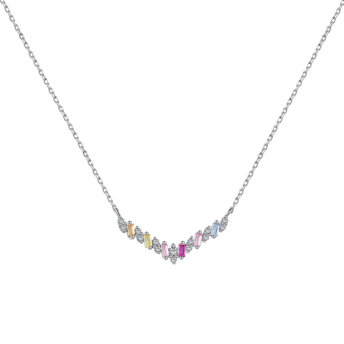 [Joyas Regalia]Collar arcoíris deslumbrante
