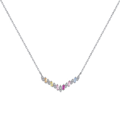 [Joyas Regalia]Collar arcoíris deslumbrante