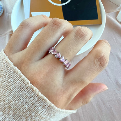 [Joyería Regalia] Anillo de enamorados con corte de corazón, radiante y romántico, de 0,25 quilates