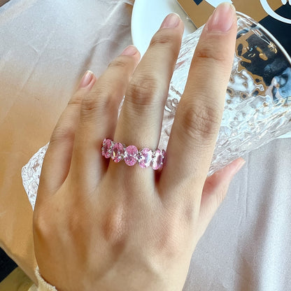 [Joyas Regalia] Anillo de tenis delicado con corte cojín alargado