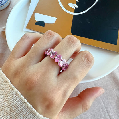 [Joyas Regalia] Anillo de tenis delicado con corte cojín alargado