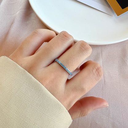 [Joyas Regalia] Anillo diario delicado y brillante de corte redondo