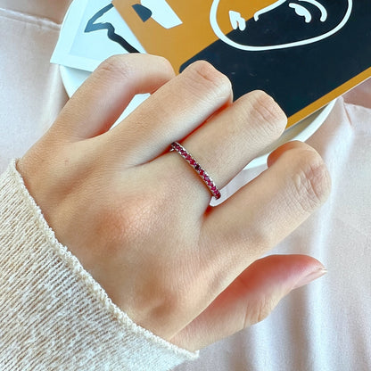 [Joyas Regalia] Anillo diario delicado y brillante de corte redondo
