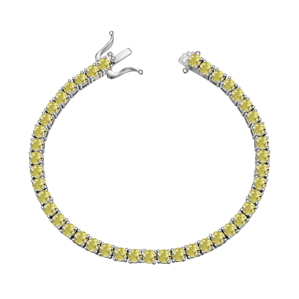 [Bijoux Regalia] Bracelet tennis rond éblouissant et orné