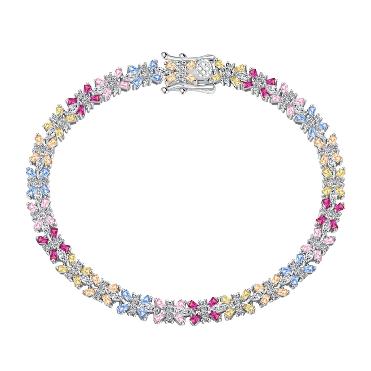 [Bijoux Regalia] Bracelet de fête taille émeraude coloré et éclatant
