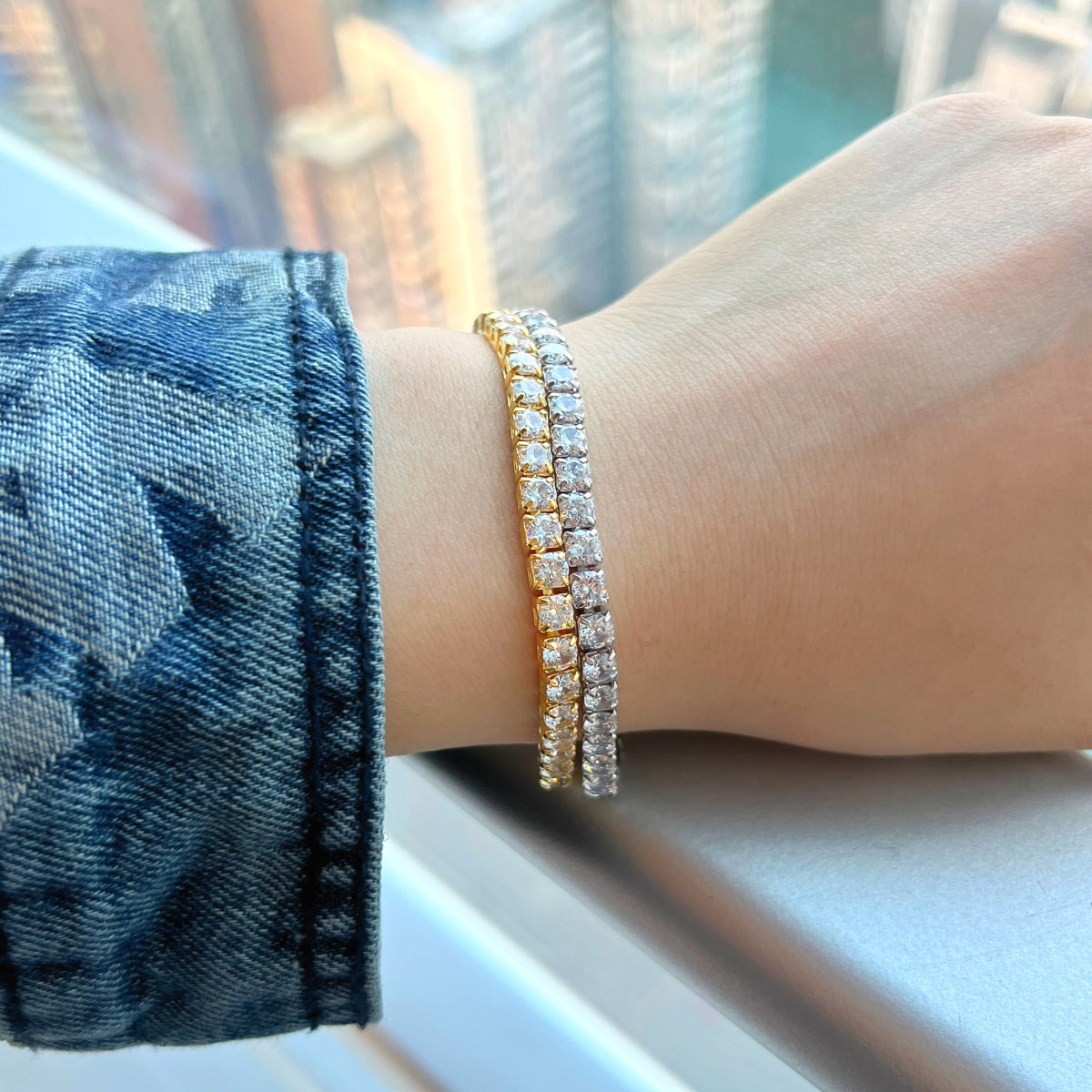 [Bijoux Regalia] Bracelet tennis taille princesse scintillant et radieux
