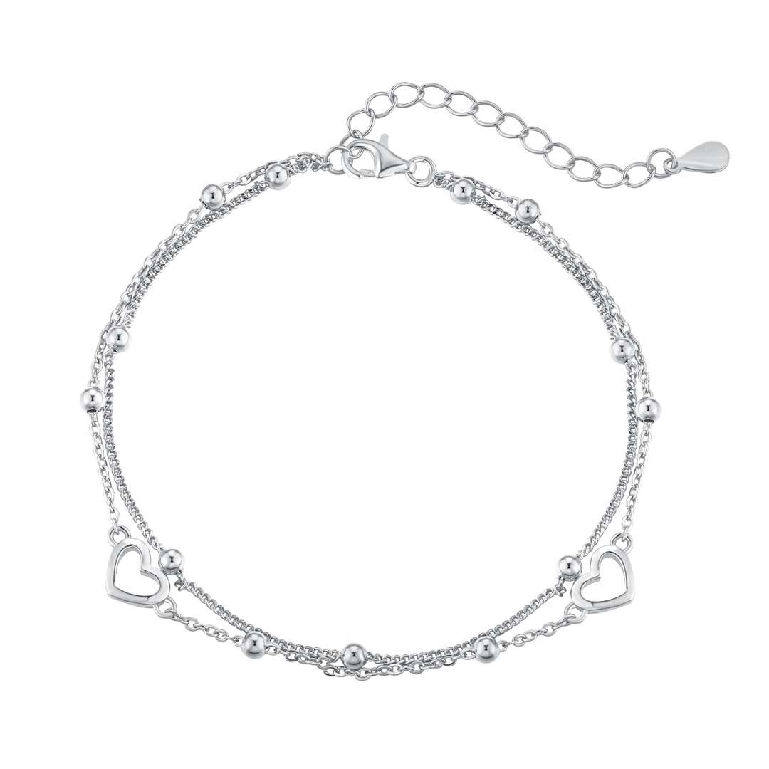 [Bijoux Regalia] Bracelet délicat double couche en forme de cœur