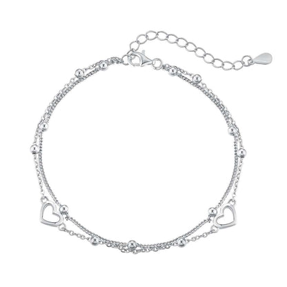 [Bijoux Regalia] Bracelet délicat double couche en forme de cœur