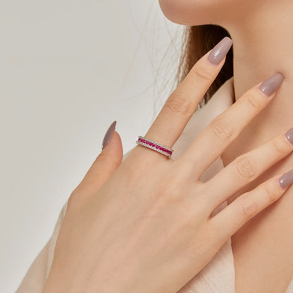 [Joyas Regalia] Anillo diario delicado y colorido con corte redondo
