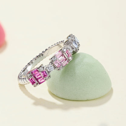 [Joyas Regalia] Anillo de fiesta único y colorido con corte esmeralda