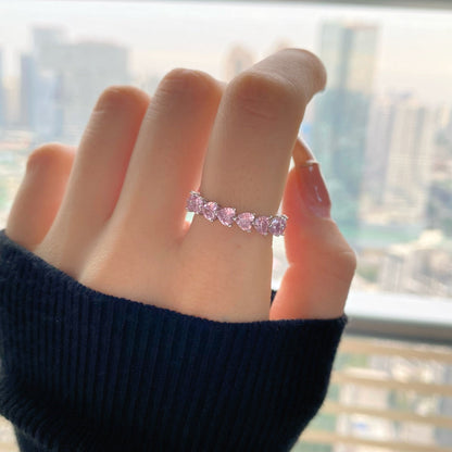 [Joyería Regalia] Anillo de enamorados con corte de corazón, radiante y romántico, de 0,25 quilates