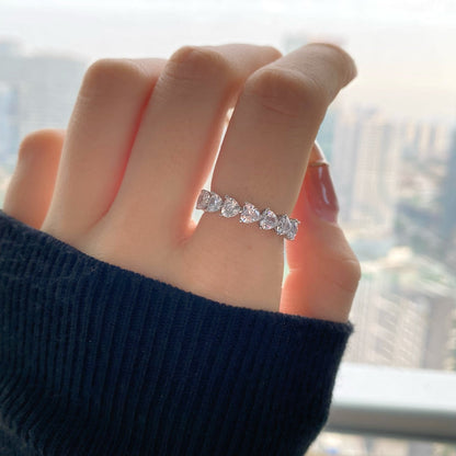 [Joyería Regalia] Anillo de enamorados con corte de corazón, radiante y romántico, de 0,25 quilates