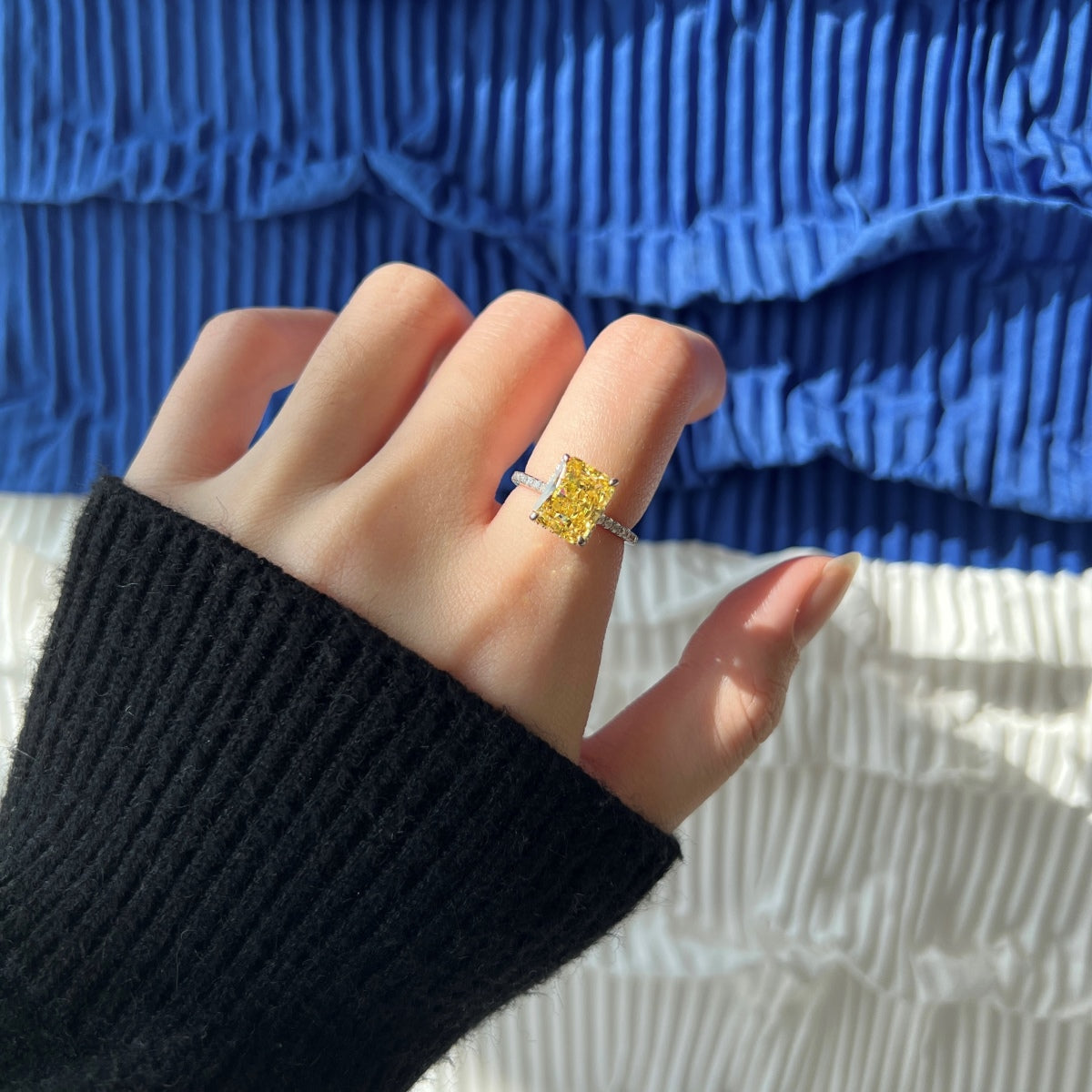 [Joyas Regalia] Anillo de compromiso de lujo de 4,0 quilates