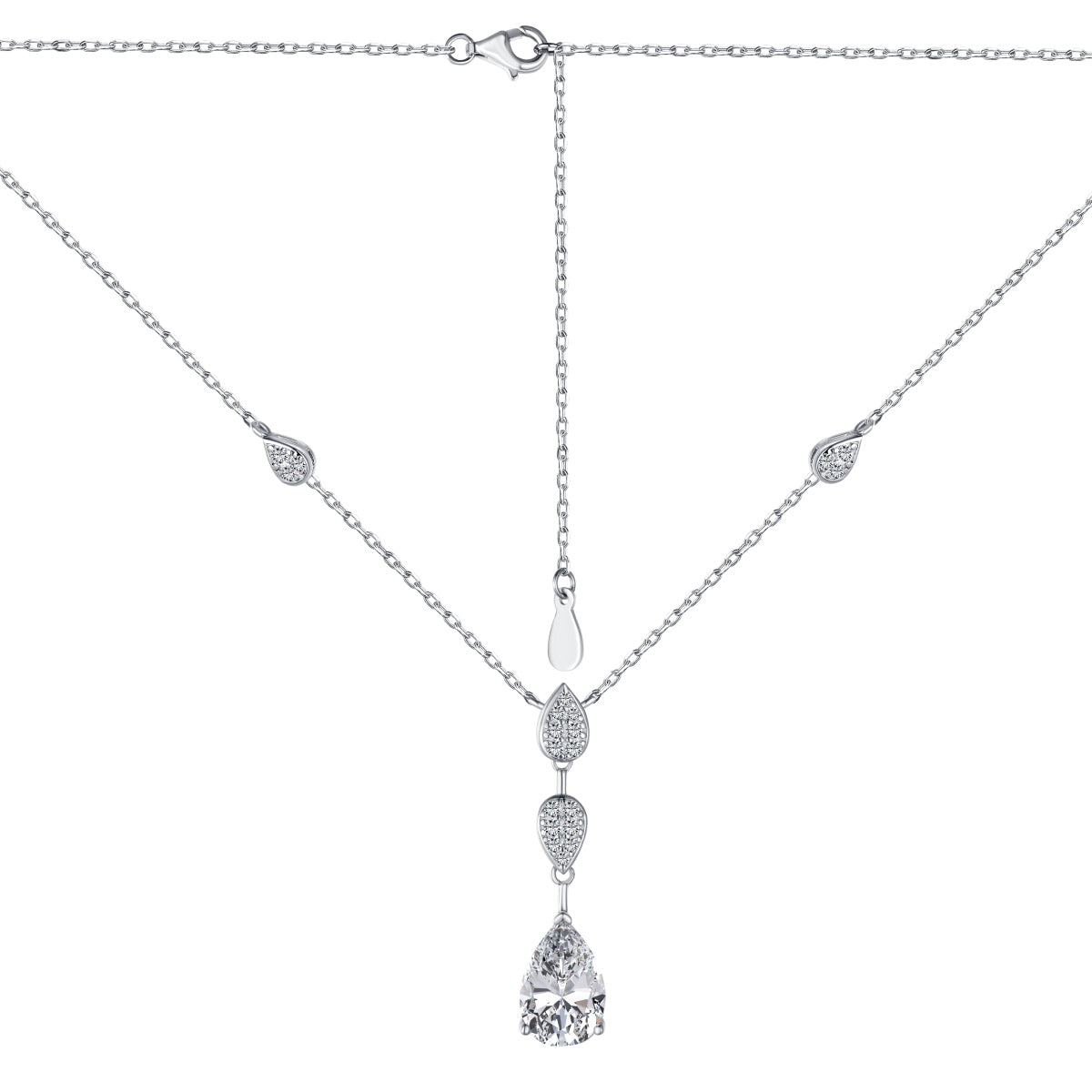[Regalia jewelry]Dazzling Pear Cut Necklace