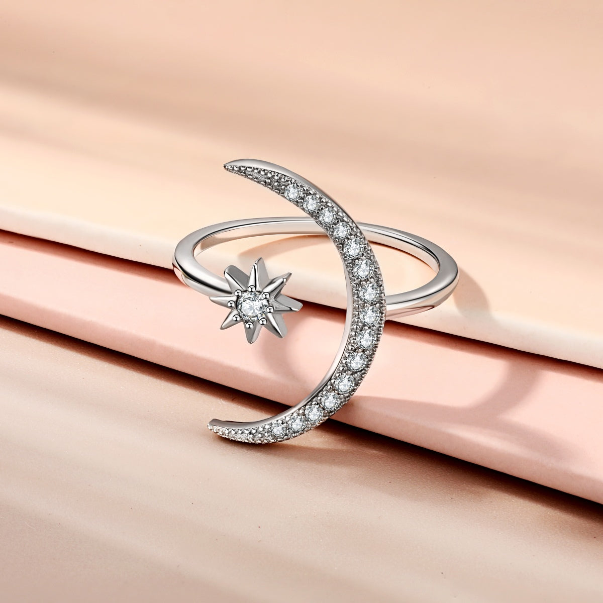 [Joyas Regalia] Anillo de luna y estrella de la eternidad